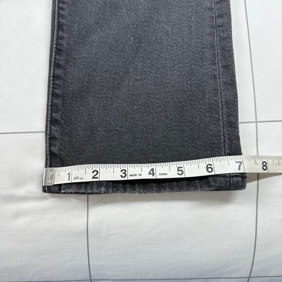 Levi's Jeans Womens 29 Washed Black Wedgie Straight Leg Button Fly Ripped Knee - Picture 14 of 14